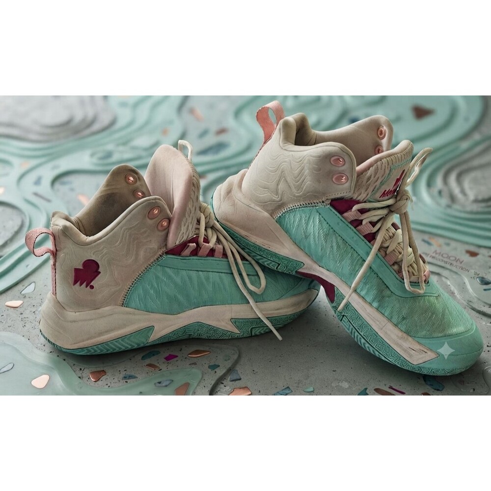 Moolah Kicks Press Break V2 Youth 6 Women’s 7.5 Basketball Shoes Mint Pink